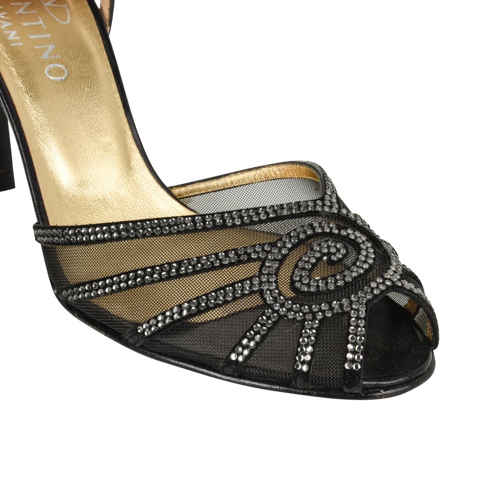 Valentino Diamante Netting D'Orsay Pump - Picture 10 of 11